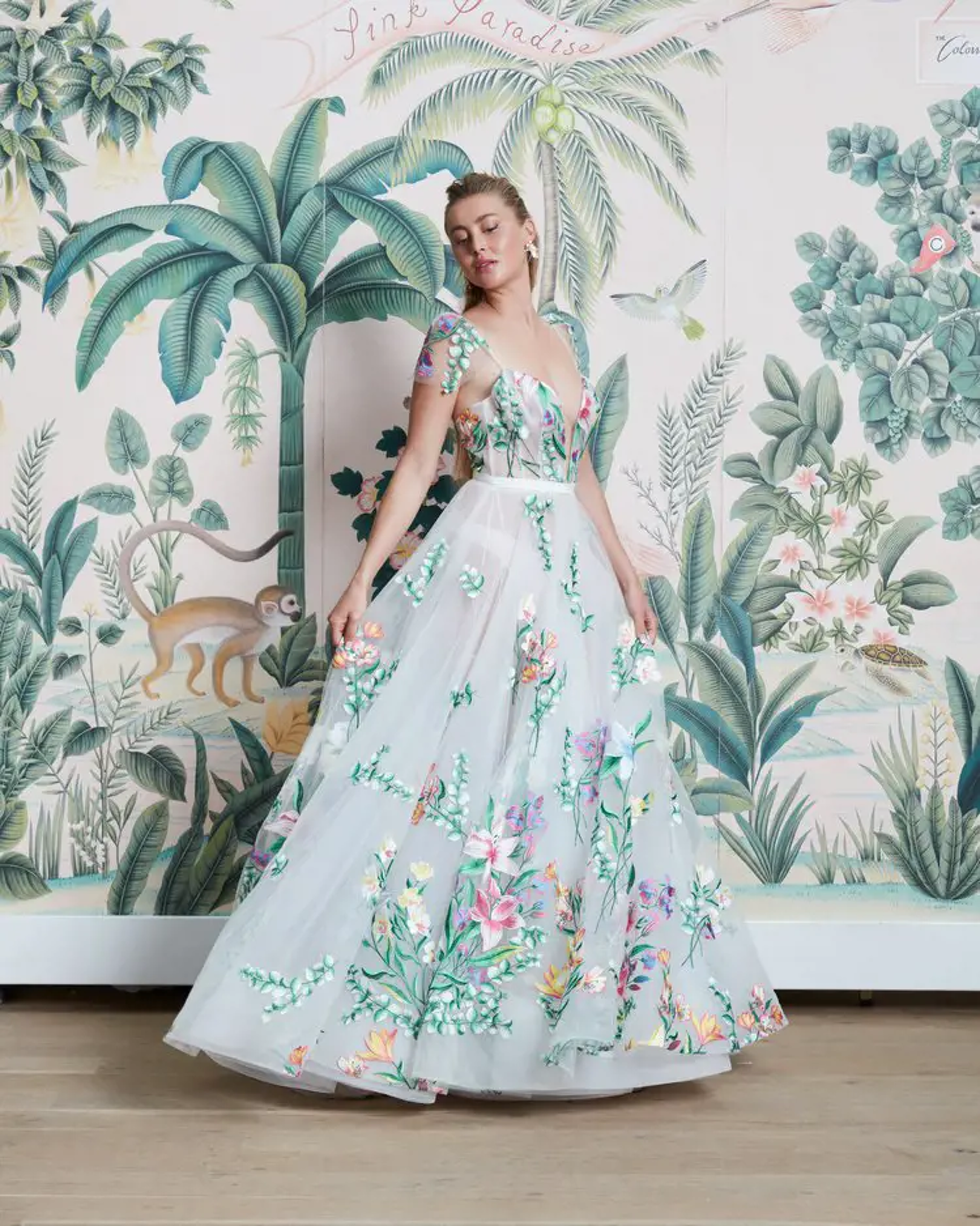 A Guide To Floral Patterned Wedding Dresses Image