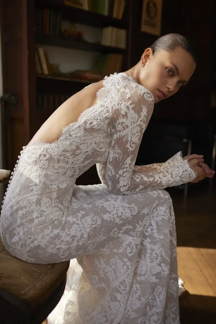 chinese dress ladies used Dana Harel Hailey with Custom Bolero Wedding Dress